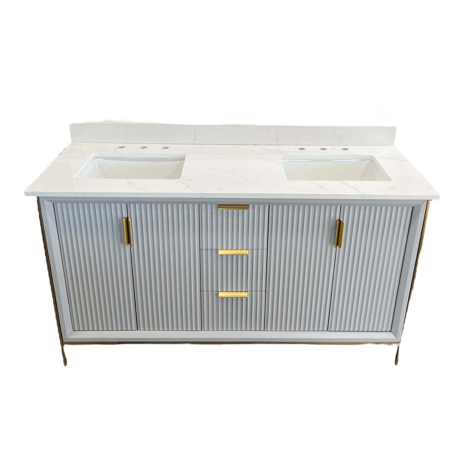 Light Gray Vinnova Vanity 60"