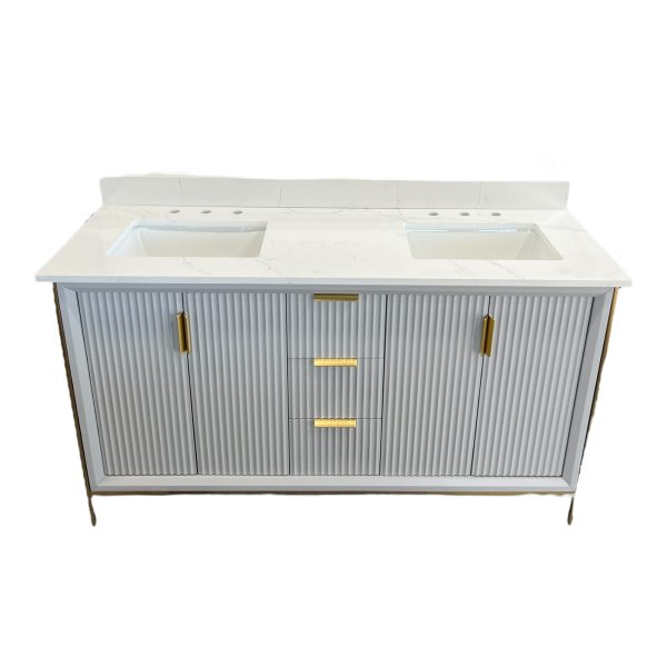 Light Gray Vinnova Vanity 60"