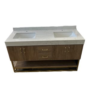 Wood Brown Vinnova Vanity 60"